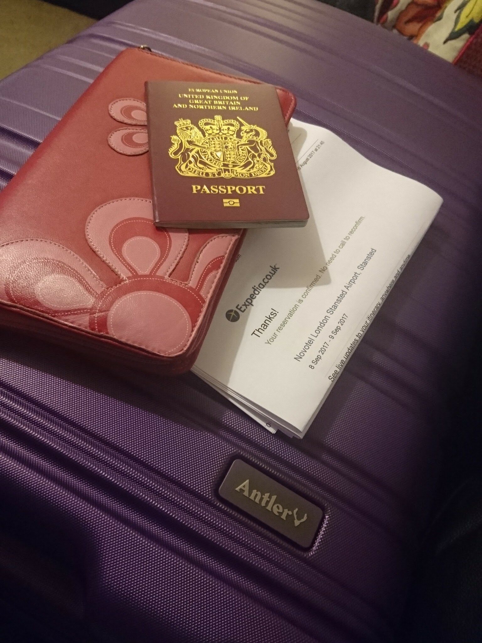 Passport and suitcase