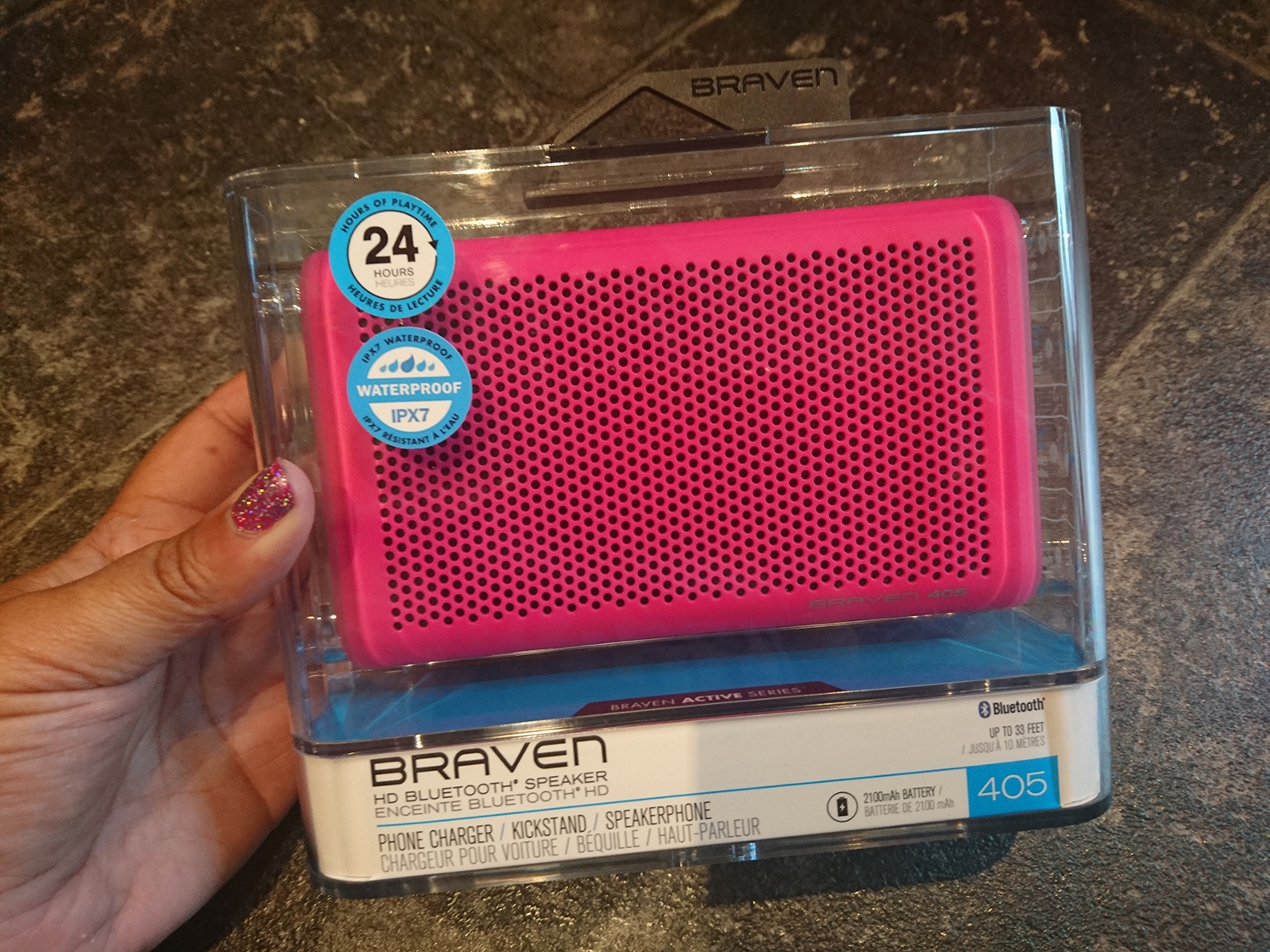 Braven Active Portable Bluetooth Speaker, Black, 405