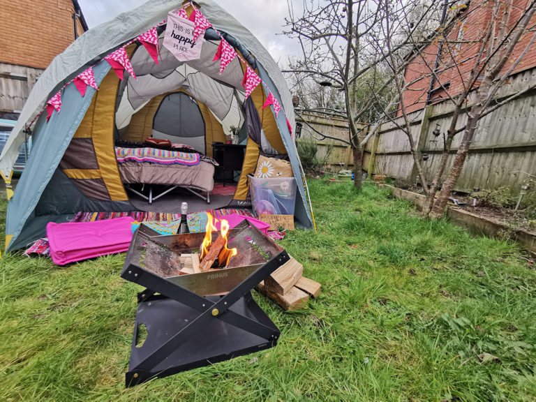 Back garden camping during coronovirus lockdown