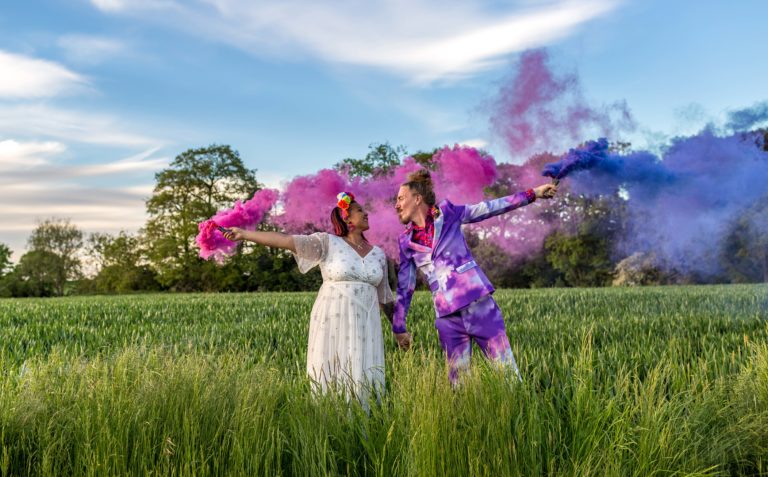GLAMPING | Our Colourful  Crazy Glamping Micro Wedding Featured by Rock n’ Roll Bride