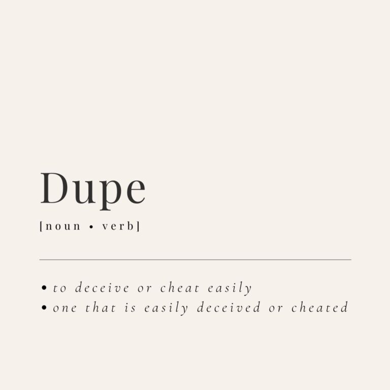 DUPE culture is not cool