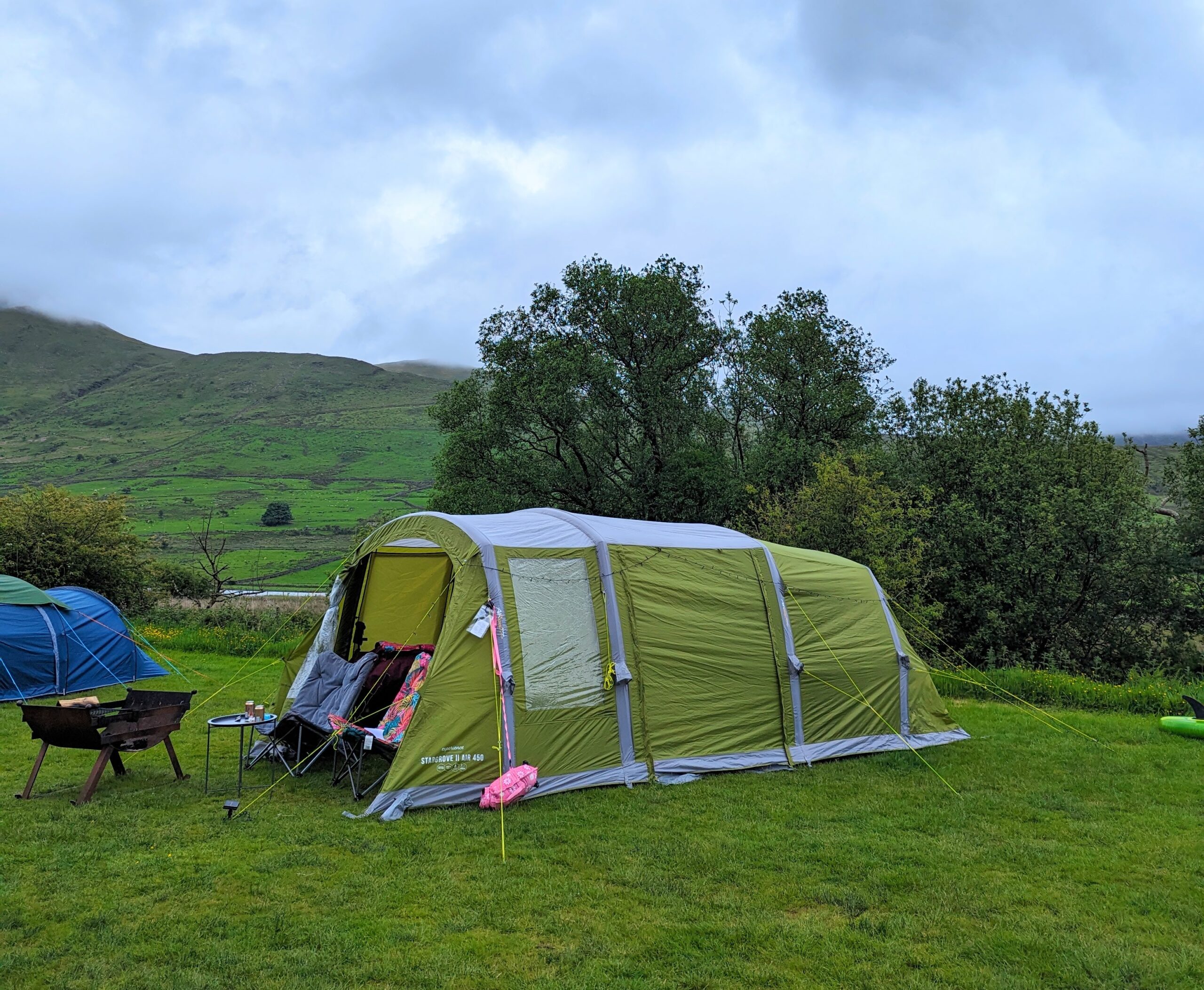 Snowdon base camp tent pitched