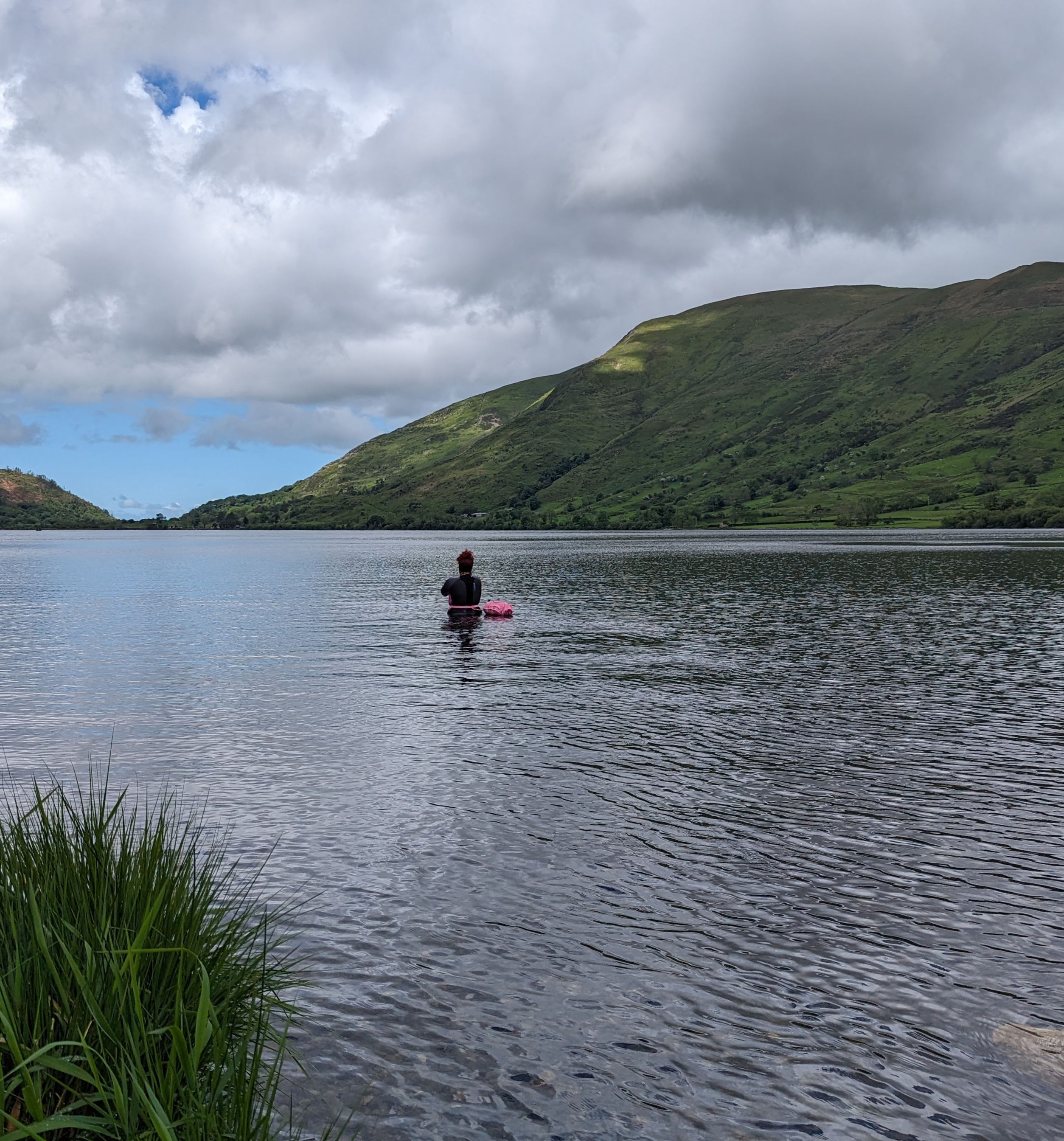 Swimming in the lake