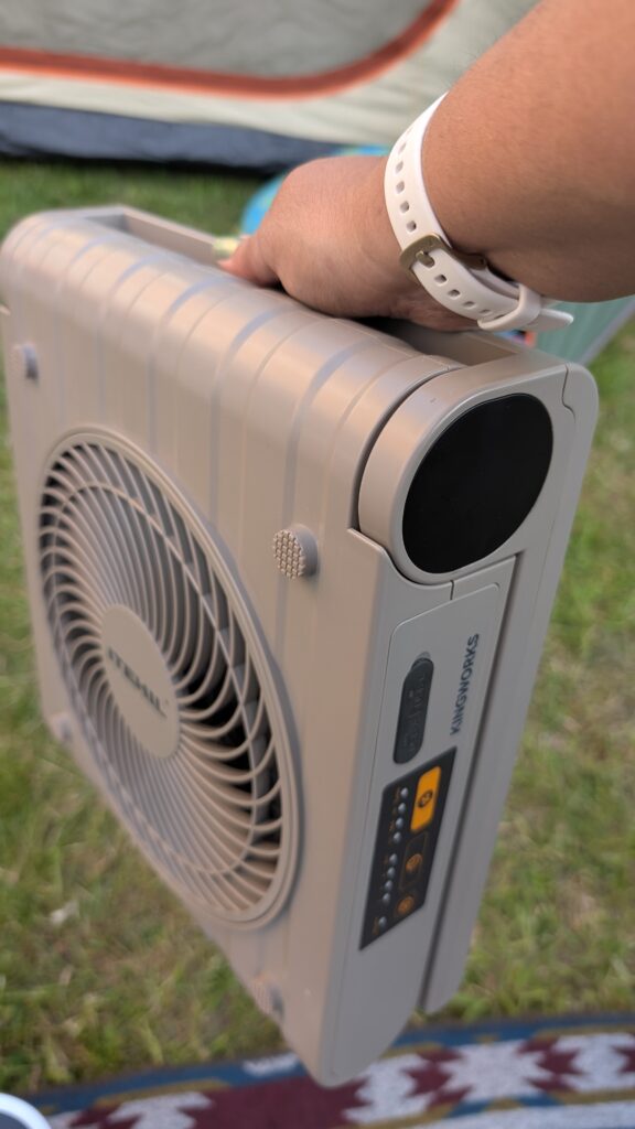 Itehill solar powered rechargable camping fan