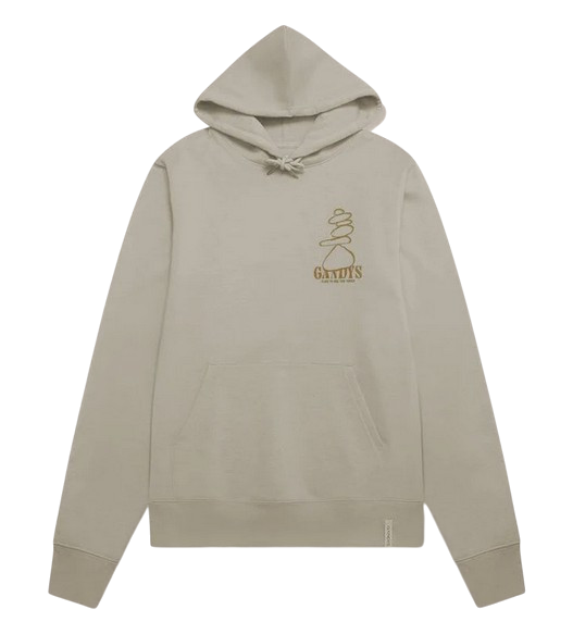 Gandys Banff Organic Cotton Pebble Hoodie in Stone