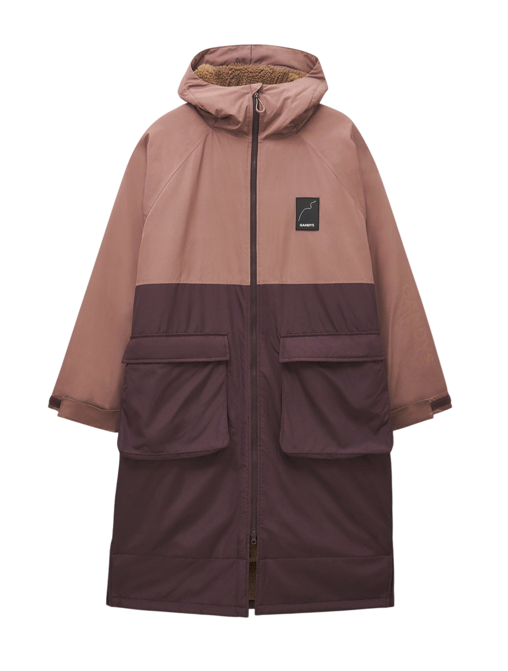 Mara Fleece Lined Robe Coat in Pink