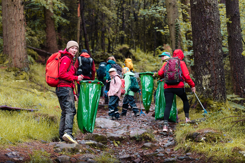 trash free trails clean up