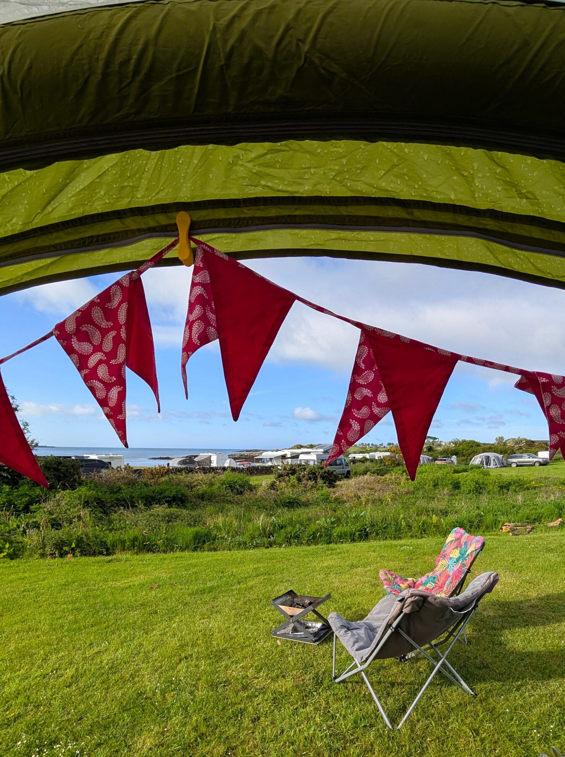 View from our tent during the last U K heatwave