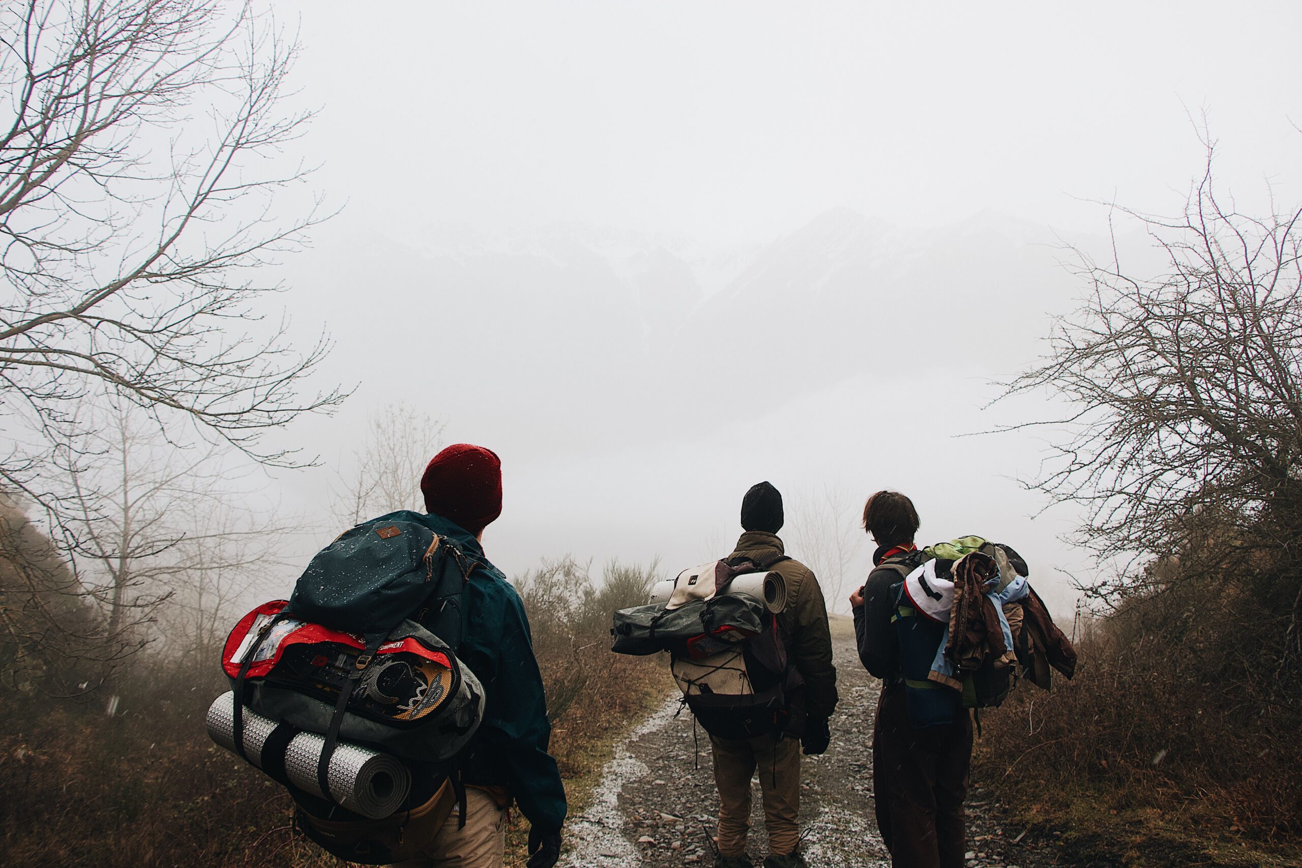 Photo by Maël  BALLAND : https://www.pexels.com/photo/people-hiking-on-a-foggy-day-3604897/